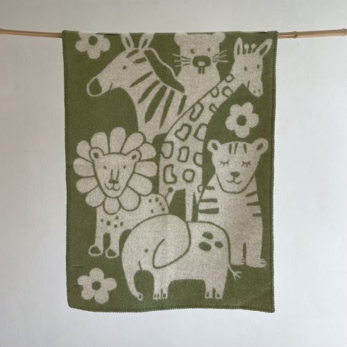 klippanbabywoolanimalsflowersgreen6